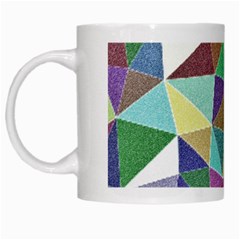 Colorful Triangles, Pencil Drawing Art White Mugs by picsaspassion