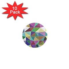 Colorful Triangles, Pencil Drawing Art 1  Mini Magnet (10 Pack) 