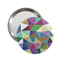 Colorful Triangles, Pencil Drawing Art 2 25  Handbag Mirrors