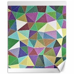 Colorful Triangles, Pencil Drawing Art Canvas 16  X 20   by picsaspassion