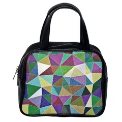 Colorful Triangles, Pencil Drawing Art Classic Handbags (one Side) by picsaspassion