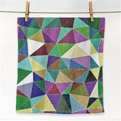 Colorful Triangles, Pencil Drawing Art Face Towel