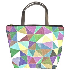 Colorful Triangles, Pencil Drawing Art Bucket Bags