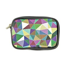 Colorful Triangles, Pencil Drawing Art Coin Purse