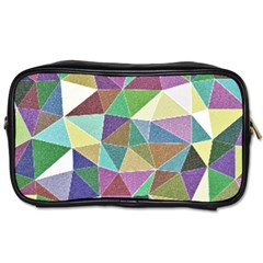 Colorful Triangles, Pencil Drawing Art Toiletries Bags