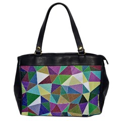 Colorful Triangles, Pencil Drawing Art Office Handbags by picsaspassion