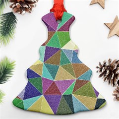 Colorful Triangles, Pencil Drawing Art Ornament (christmas Tree)