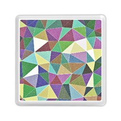 Colorful Triangles, Pencil Drawing Art Memory Card Reader (square) 