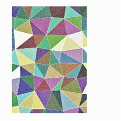 Colorful Triangles, Pencil Drawing Art Large Garden Flag (two Sides)