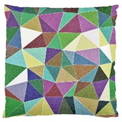 Colorful Triangles, Pencil Drawing Art Large Cushion Case (one Side)