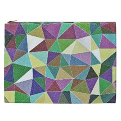 Colorful Triangles, Pencil Drawing Art Cosmetic Bag (xxl)  by picsaspassion