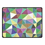 Colorful Triangles, pencil drawing art Double Sided Fleece Blanket (Small)  45 x34  Blanket Back