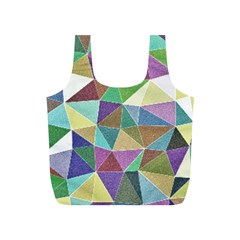 Colorful Triangles, Pencil Drawing Art Full Print Recycle Bags (s) 