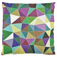 Colorful Triangles, Pencil Drawing Art Large Flano Cushion Case (one Side)