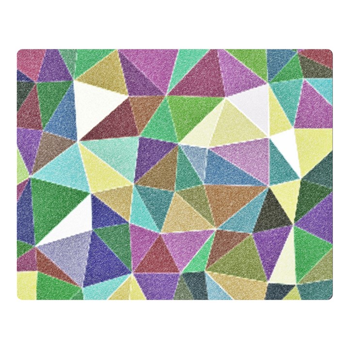 Colorful Triangles, pencil drawing art Double Sided Flano Blanket (Large) 