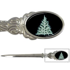 Christmas Fir, Green And Black Color Letter Openers by picsaspassion