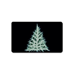 Christmas Fir, Green And Black Color Magnet (name Card) by picsaspassion