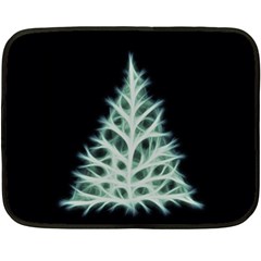 Christmas Fir, Green And Black Color Double Sided Fleece Blanket (mini)  by picsaspassion