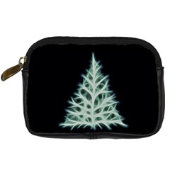 Christmas Fir, Green And Black Color Digital Camera Cases by picsaspassion