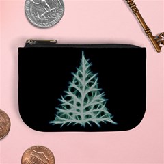 Christmas Fir, Green And Black Color Mini Coin Purses by picsaspassion