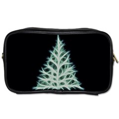 Christmas Fir, Green And Black Color Toiletries Bags by picsaspassion