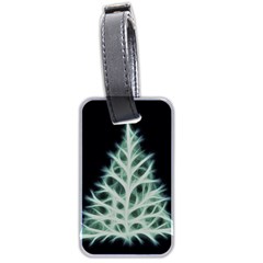 Christmas Fir, Green And Black Color Luggage Tags (two Sides) by picsaspassion