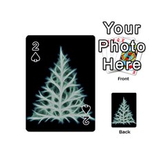 Christmas Fir, Green And Black Color Playing Cards 54 (mini)  by picsaspassion