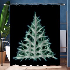 Christmas Fir, Green And Black Color Shower Curtain 60  X 72  (medium)  by picsaspassion