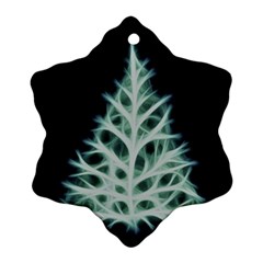 Christmas Fir, Green And Black Color Ornament (snowflake)  by picsaspassion