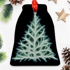 Christmas Fir, Green And Black Color Bell Ornament (2 Sides)