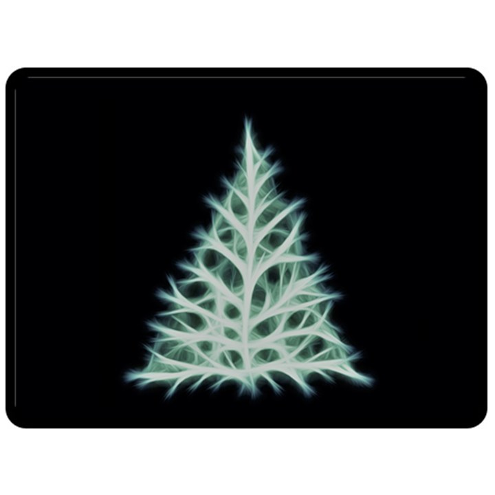 Christmas fir, green and black color Double Sided Fleece Blanket (Large) 