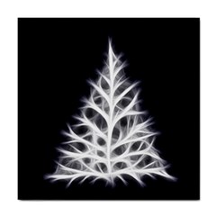 Christmas Fir, Black And White Tile Coasters by picsaspassion