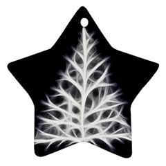 Christmas Fir, Black And White Ornament (star)  by picsaspassion