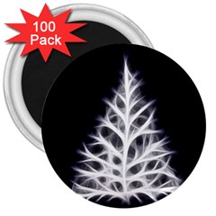 Christmas Fir, Black And White 3  Magnets (100 Pack) by picsaspassion