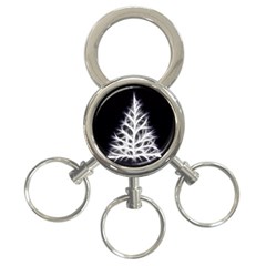 Christmas Fir, Black And White 3-ring Key Chains by picsaspassion