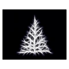 Christmas Fir, Black And White Rectangular Jigsaw Puzzl