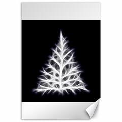 Christmas Fir, Black And White Canvas 24  X 36  by picsaspassion