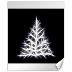 Christmas Fir, Black And White Canvas 11  X 14   by picsaspassion