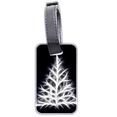 Christmas Fir, Black And White Luggage Tags (two Sides) by picsaspassion