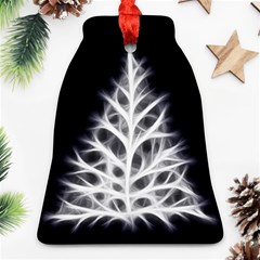 Christmas Fir, Black And White Ornament (bell) 