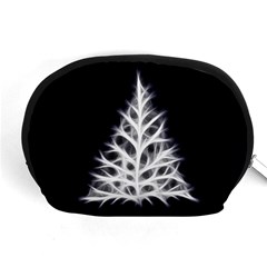 Christmas Fir, Black And White Accessory Pouches (medium) 