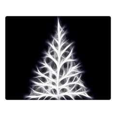 Christmas Fir, Black And White Double Sided Flano Blanket (large)  by picsaspassion