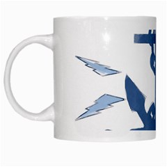 Blue Anchor,  Aquarel Painting Art White Mugs by picsaspassion