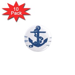 Blue Anchor,  Aquarel Painting Art 1  Mini Magnet (10 Pack) 