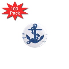 Blue Anchor,  Aquarel Painting Art 1  Mini Magnets (100 Pack)  by picsaspassion