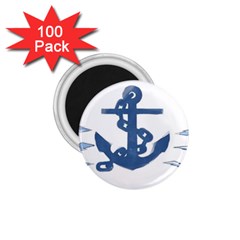 Blue Anchor,  Aquarel Painting Art 1 75  Magnets (100 Pack) 