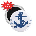 Blue Anchor,  Aquarel painting art 2.25  Magnets (10 pack)  Front