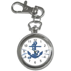 Blue Anchor,  Aquarel Painting Art Key Chain Watches