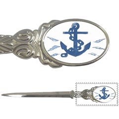 Blue Anchor,  Aquarel Painting Art Letter Openers by picsaspassion