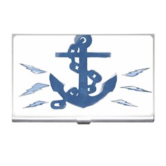 Blue Anchor,  Aquarel Painting Art Business Card Holders